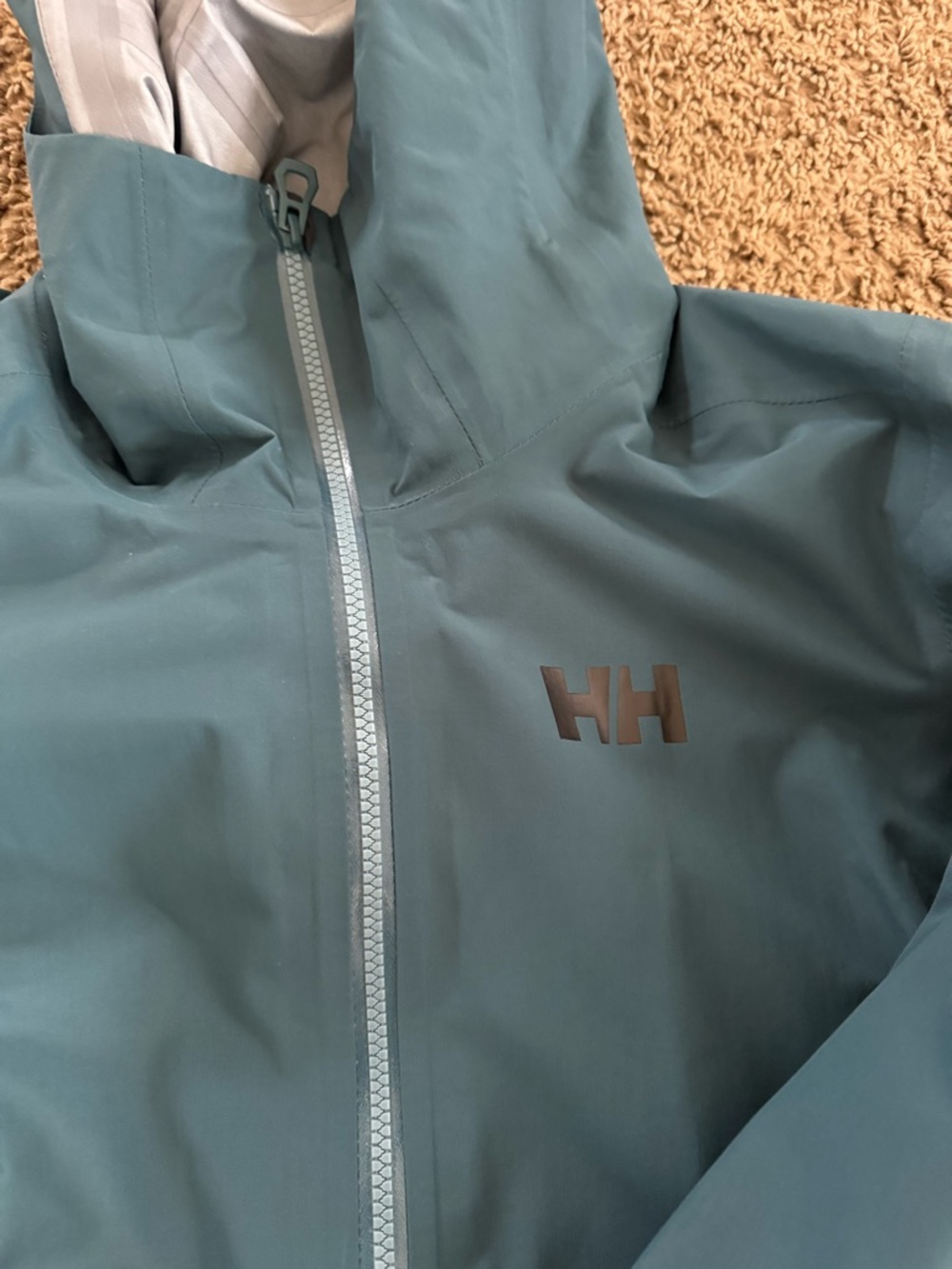 Helly Hansen Women's Teal Waterproof Hooded Jacket - Picture 4 of 5
